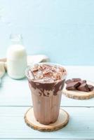 iced chocolate milkshake drink foto