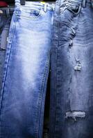 mängd jeans flämta mönster textur kan vara Begagnade som en bakgrund tapet foto