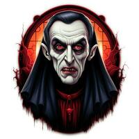 vampyr dracula blod halloween illustration skrämmande Skräck design tatuering vektor isolerat klistermärke fantasi foto