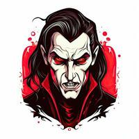 vampyr dracula blod halloween illustration skrämmande Skräck design tatuering vektor isolerat klistermärke fantasi foto