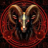 capricorn mystisk kosmos kompass planet tarot kort konstellation navigering zodiaken illustration foto