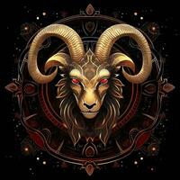 capricorn mystisk kosmos kompass planet tarot kort konstellation navigering zodiaken illustration foto