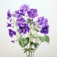 ljuv violett detaljerad vattenfärg målning frukt vegetabiliska ClipArt botanisk realistisk illustration foto