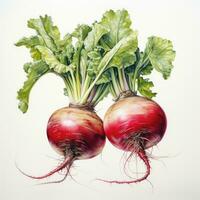 beta detaljerad vattenfärg målning frukt vegetabiliska ClipArt botanisk realistisk illustration foto