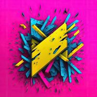 uttrycksfull graffiti neon konstnärlig lekfull illustration design skriva ut geometrisk syra former stil foto