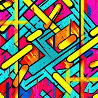 uttrycksfull graffiti neon konstnärlig lekfull illustration design skriva ut geometrisk syra former stil foto