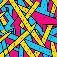 uttrycksfull graffiti neon konstnärlig lekfull illustration design skriva ut geometrisk syra former stil foto