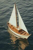 Yacht båt hav segling vind hastighet navigering frihet avslappning strömma romantisk fotografi antenn foto