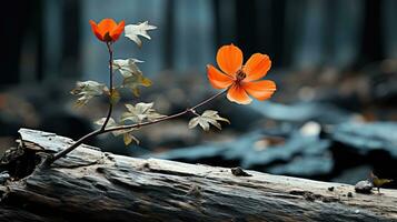 ensam blå blomma skog fredlig landskap frihet scen skön natur tapet skärm foto