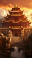 Kina antenn torn antik pagod fredlig landskap frihet scen skön tapet Foto
