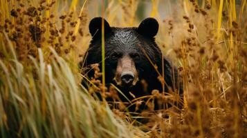 Björn grizzly dold rovdjur fotografi nationell geografisk stil 35mm dokumentär tapet foto