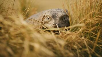 komodo drake dold rovdjur fotografi gräs nationell geografisk stil dokumentär tapet foto