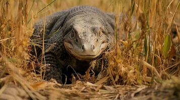 komodo drake dold rovdjur fotografi gräs nationell geografisk stil dokumentär tapet foto