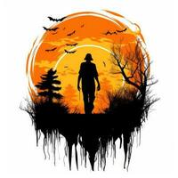 halloween ClipArt illustration vektor tshirt design klistermärke skära klippbok orange tatuering foto