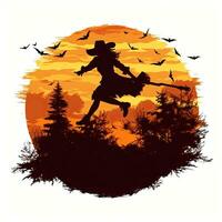 halloween ClipArt illustration vektor tshirt design klistermärke skära klippbok orange tatuering foto