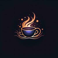 kaffe kopp logotyp ikon klistermärke emblem ClipArt illustration enkel vektor png eps isolerat foto