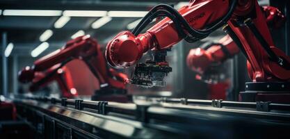robot ärm hopsättning maskin fabrik verkstad gnistor Foto tillverkning automatiserad produktion