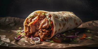 shawarma tacos professionell studio mat fotografi social media elegant tyg varm modern ad foto