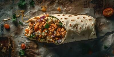 shawarma tacos professionell studio mat fotografi social media elegant tyg varm modern ad foto