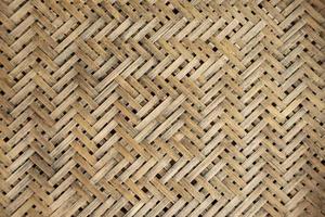 närbild vävd bambu mönster bakgrund foto