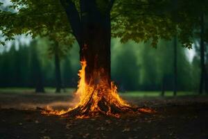 Foto tapet de jord, brand, de skog, de träd, de brand, de träd,. ai-genererad