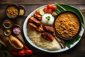 indisk mat är en populär val för många människor. ai-genererad foto