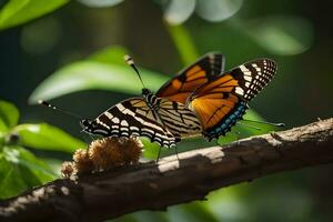fjärilar i de Zoo. ai-genererad foto