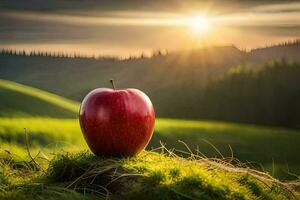 de äpple, äpple, äpple frukt, äpple, frukt, frukt, frukt, frukt, frukt. ai-genererad foto