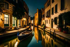 Venedig, Italien, Italien, Italien, Italien, Italien, Det. ai-genererad foto