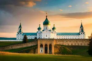 de skön katedral i de stad av kazan. ai-genererad foto