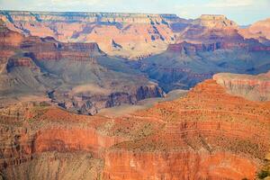 skön landskap av de stor kanjon på solnedgång i nationell parkera på arizona foto