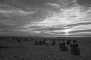 de strand av langeoog ö foto