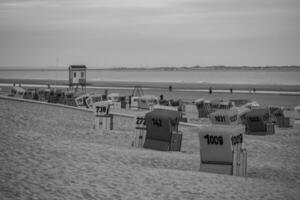 de strand av langeoog ö foto