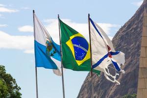 flaggor i Brasilien, staden och delstaten Rio de Janeiro