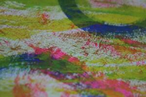 cirkel målning rörig yta bakgrund, rostig bakgrund grungy flerfärgad foto