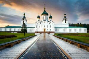 de katedral av de helig korsa i kazan, Ryssland. ai-genererad foto