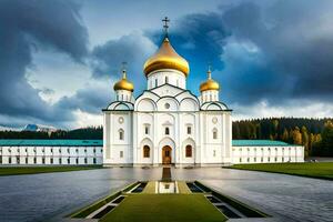 de katedral av de helig korsa i de stad av kazan. ai-genererad foto