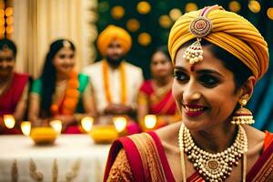 indisk bröllop fotografi i delhi. ai-genererad foto