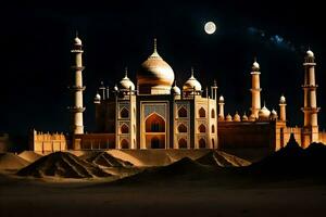 de taj mahal är en känd mausoleum i Indien. ai-genererad foto