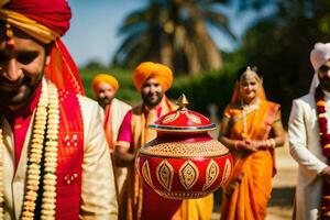 indisk bröllop i san diego. ai-genererad foto