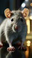 frågvis råtta i en forskning miljö ai genererad foto