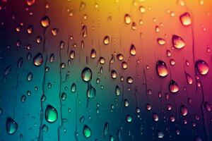 lutning blandad färger bakgrund Utsmyckad med delikat små regndroppar ai genererad foto