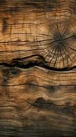 rustik bark trä textur, idealisk för organisk bakgrund mönster vertikal mobil tapet ai genererad foto