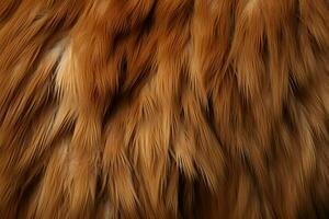 upp stänga se av en lamadjur läcker brun päls textur och Färg ai genererad foto