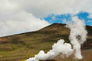 geotermisk kraft station i island foto
