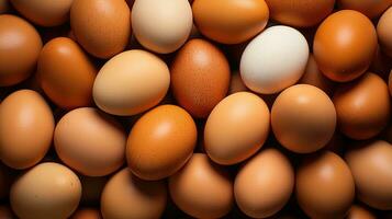 brun kyckling ägg bakgrund ai genererad foto