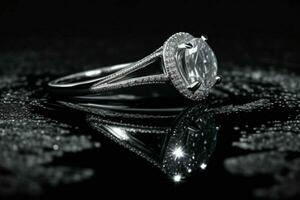 skinande diamant ringa Smycken. ai generativ proffs Foto