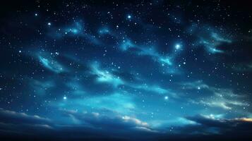skön natt himmel bakgrund ai genererad foto