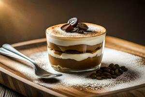 de bäst kaffe desserter i de värld. ai-genererad foto