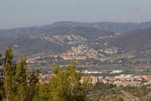 byar från bergen i Collcerola, Barcelona foto